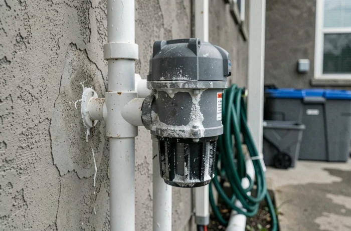 Électrolyseur de piscine au sel avec dépôts calcaires liés à un pH trop élevé